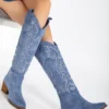 Starlight Embroidery - Çiçek Nakışlı Uzun Kadın Çizme - Görsel 12