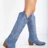 Starlight Embroidery - Çiçek Nakışlı Uzun Kadın Çizme - Görsel 13