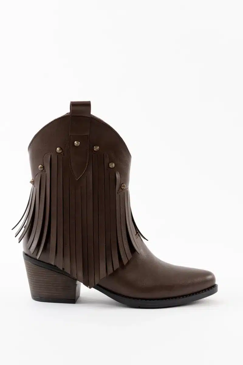 Savannah Fringe - Camel Suni Deri Püsküllü Kadın Bot - Görsel 19