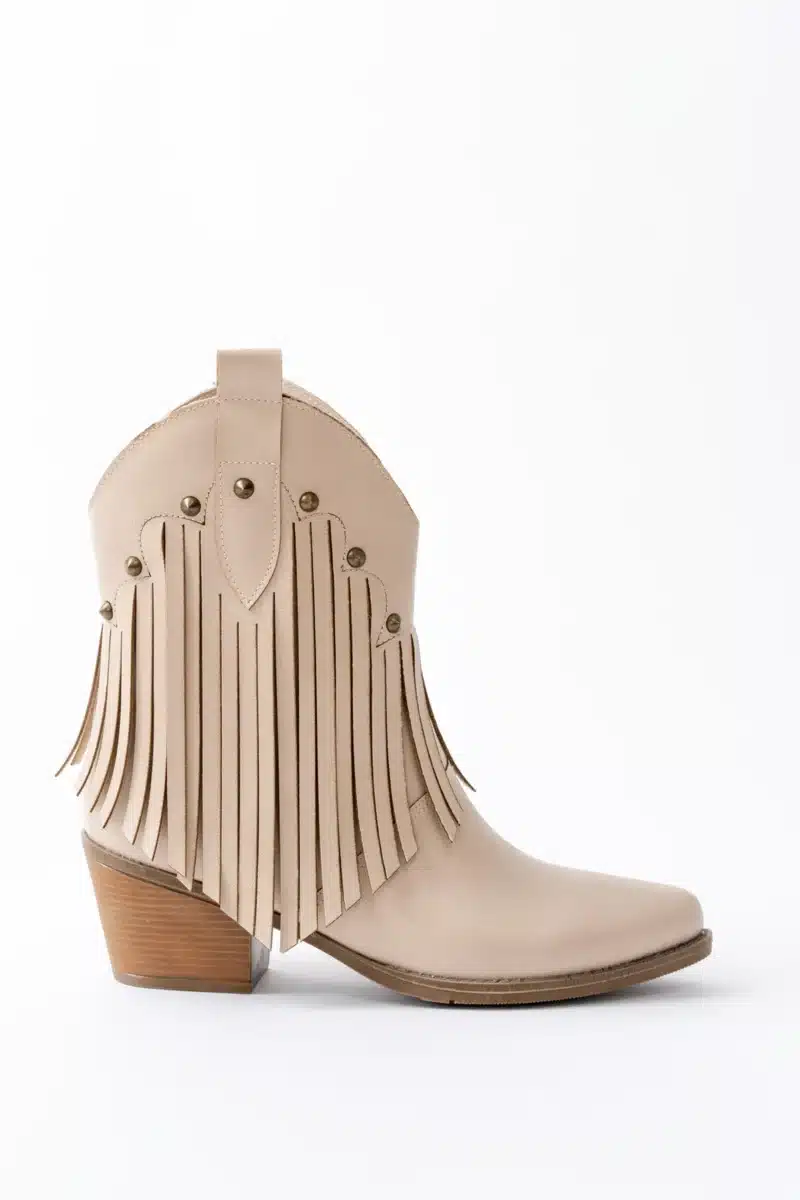 Savannah Fringe - Camel Suni Deri Püsküllü Kadın Bot - Görsel 16