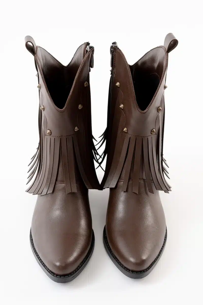 Savannah Fringe - Camel Suni Deri Püsküllü Kadın Bot - Görsel 21