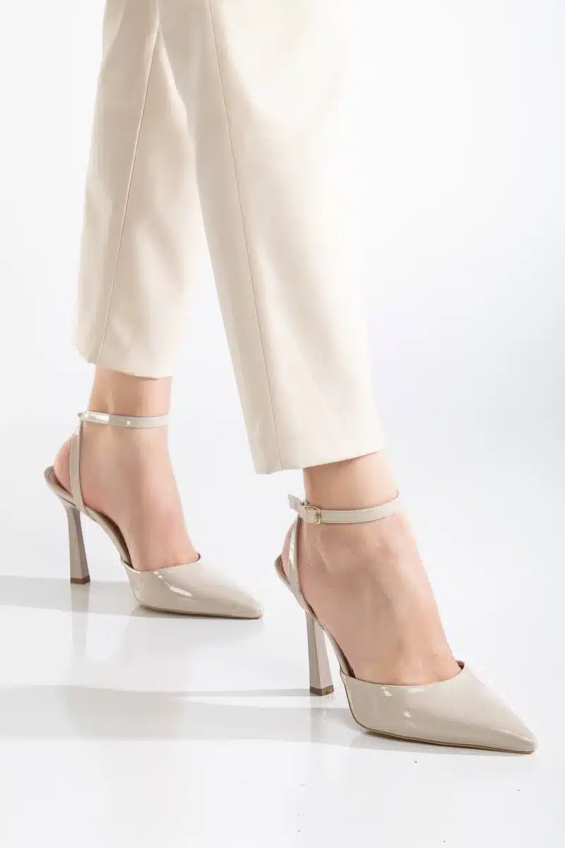 Eleganza Desenli Suni Deri Topuklu Ayakkabı - 10 cm - Görsel 6