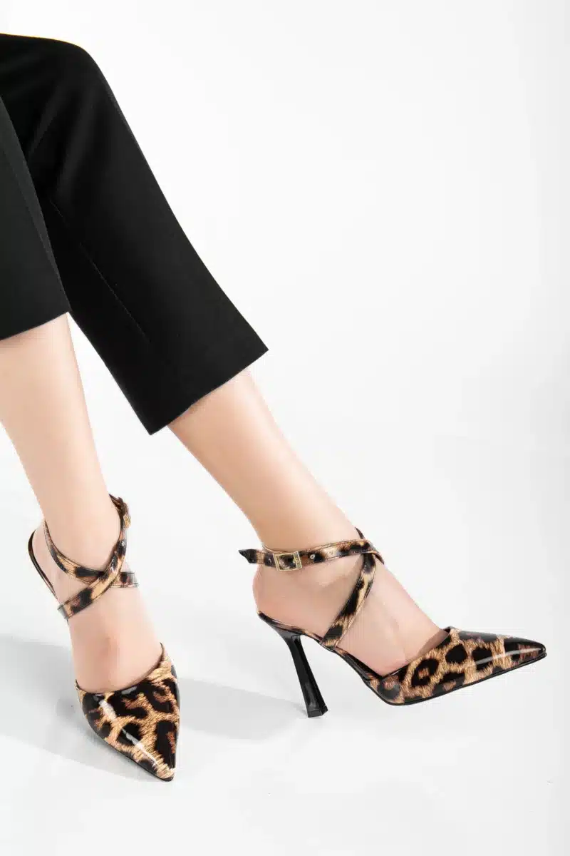 Bella Luxe Suni Deri Topuklu Ayakkabı – 10 cm - Görsel 12