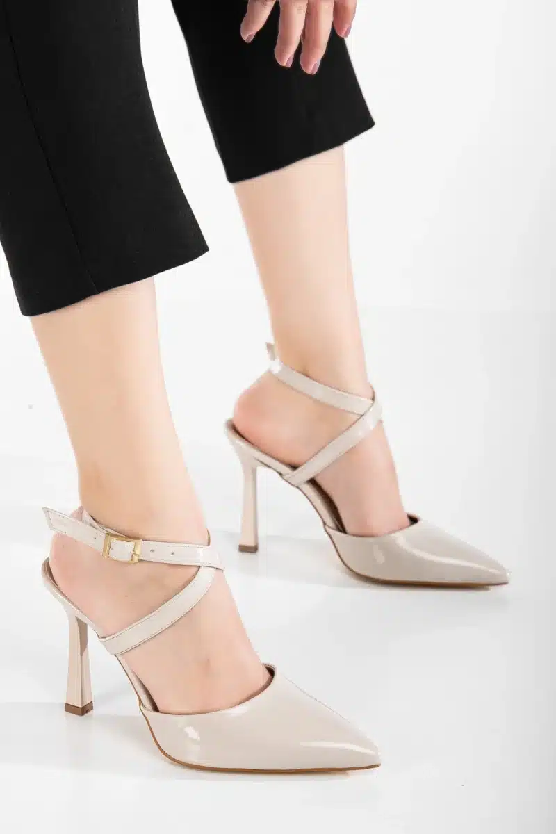 Bella Luxe Suni Deri Topuklu Ayakkabı – 10 cm - Görsel 15