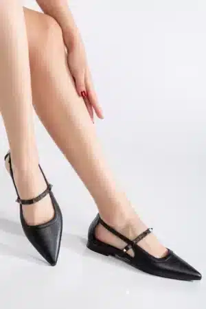 Verona Studs Düz Desenli Sivri Burun Ayakkabı - Görsel 5