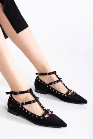 Valeria Studs Zımbalı Düz Sivri Burun Ayakkabı - Görsel 40