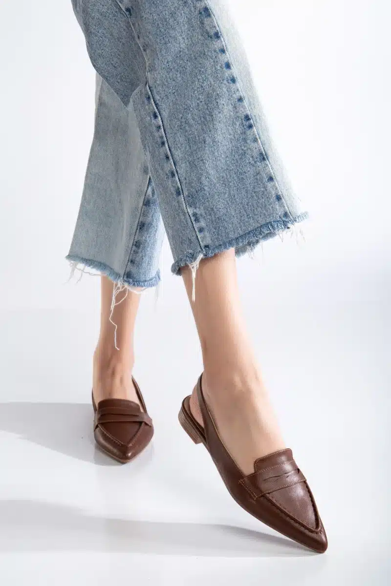 Livia Slingback Düz Sivri Burun Ayakkabı - Görsel 7