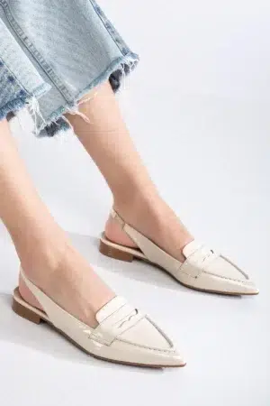 Livia Slingback Düz Sivri Burun Ayakkabı - Görsel 14