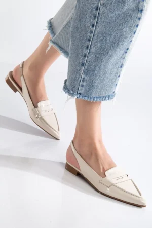 Livia Slingback Düz Sivri Burun Ayakkabı - Görsel 15