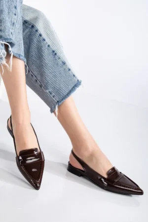 Livia Slingback Düz Sivri Burun Ayakkabı - Görsel 18