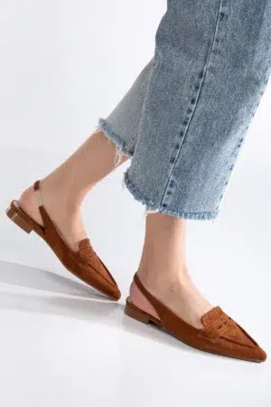 Livia Slingback Düz Sivri Burun Ayakkabı - Görsel 24