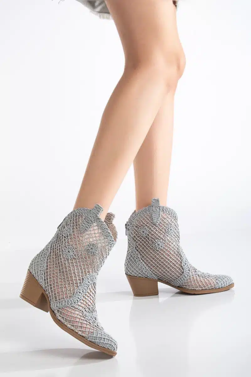Breezy Lace Dantel Detaylı Yazlık Kovboy Botu (8 Renk Seçeneği) - Görsel 30