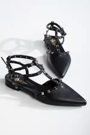 Ms. Sugar Shoes Zımbalı T-Strap Babet – Sivri Burun - Görsel 19