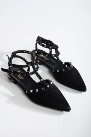 Ms. Sugar Shoes Zımbalı T-Strap Babet – Sivri Burun - Görsel 31