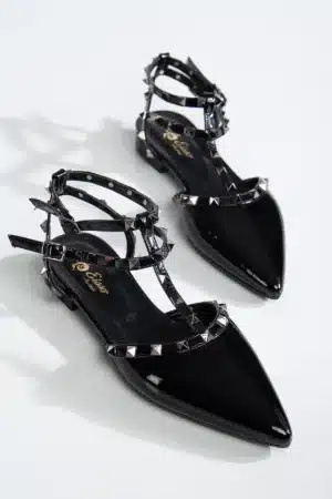 Ms. Sugar Shoes Zımbalı T-Strap Babet – Sivri Burun - Görsel 23