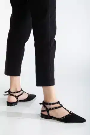 Ms. Sugar Shoes Zımbalı T-Strap Babet – Sivri Burun - Görsel 33