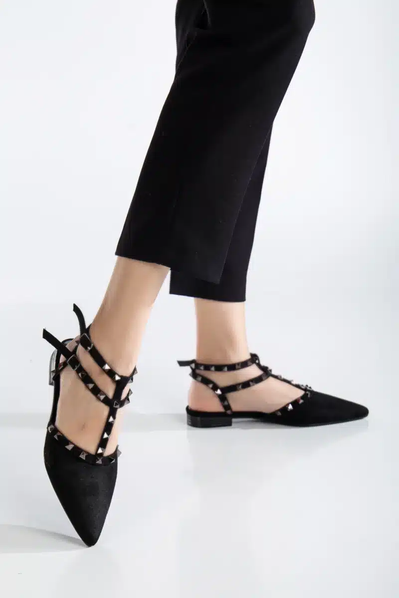 Ms. Sugar Shoes Zımbalı T-Strap Babet – Sivri Burun - Görsel 34