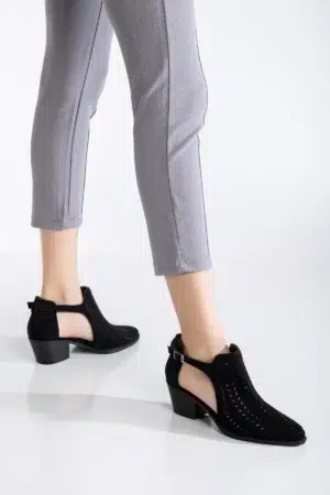Ms. Sugar Shoes Yazlık Delikli Kalın Topuklu Ayakkabı - Görsel 13
