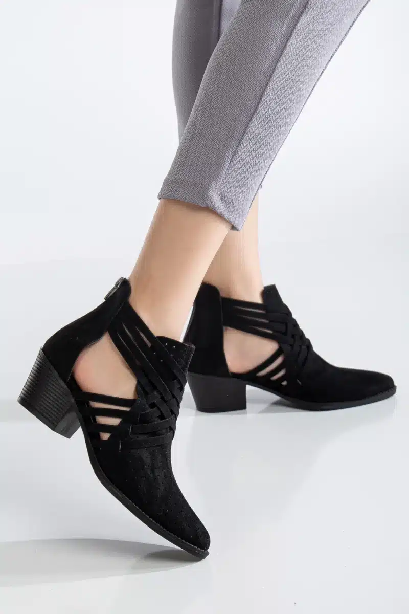 Ms. Sugar Shoes Çapraz Bant Detaylı Yazlık Kalın Topuklu Ayakkabı - Görsel 5