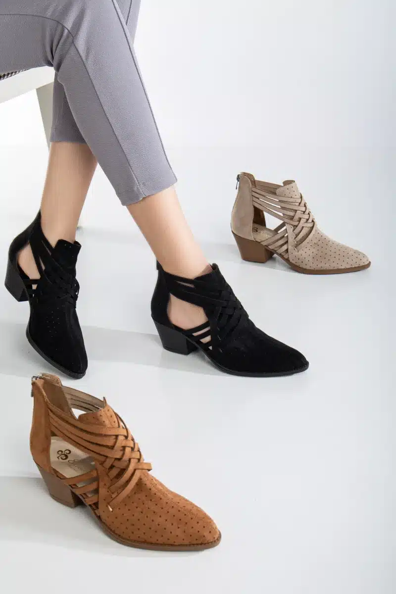 Ms. Sugar Shoes Çapraz Bant Detaylı Yazlık Kalın Topuklu Ayakkabı - Görsel 2