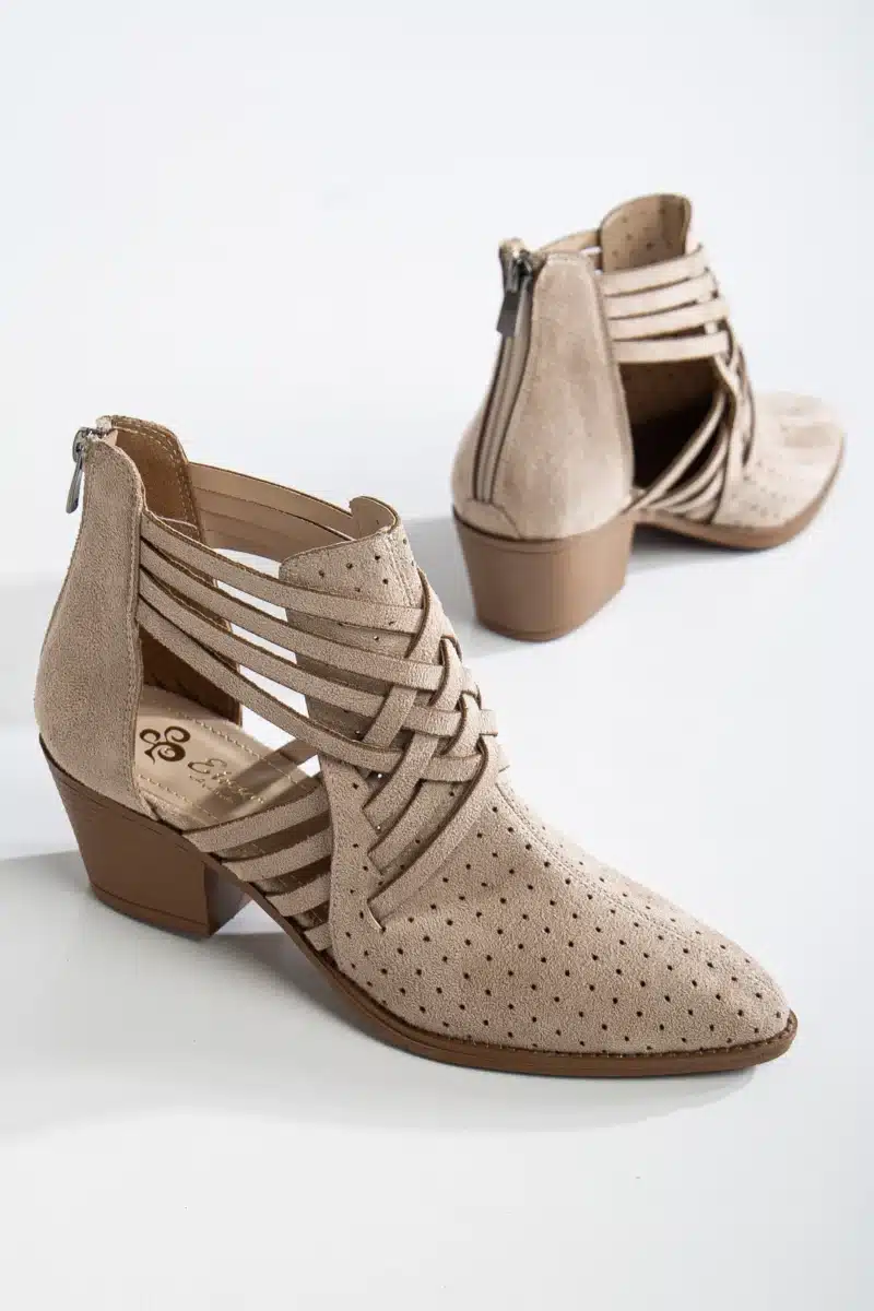 Ms. Sugar Shoes Çapraz Bant Detaylı Yazlık Kalın Topuklu Ayakkabı