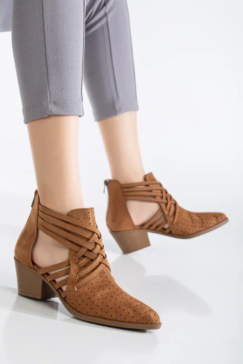Ms. Sugar Shoes Çapraz Bant Detaylı Yazlık Kalın Topuklu Ayakkabı - Görsel 12