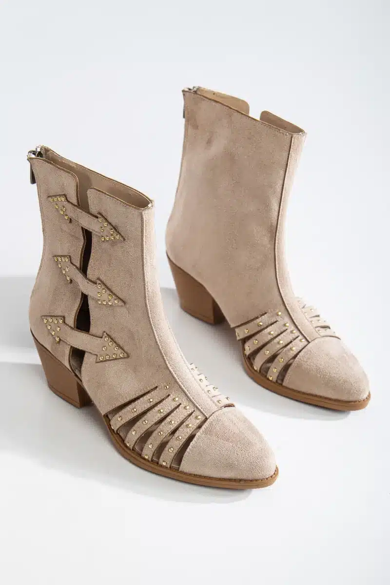 Ms. Sugar Shoes Zımbalı Delikli Topuklu Yazlık Bot - Görsel 11