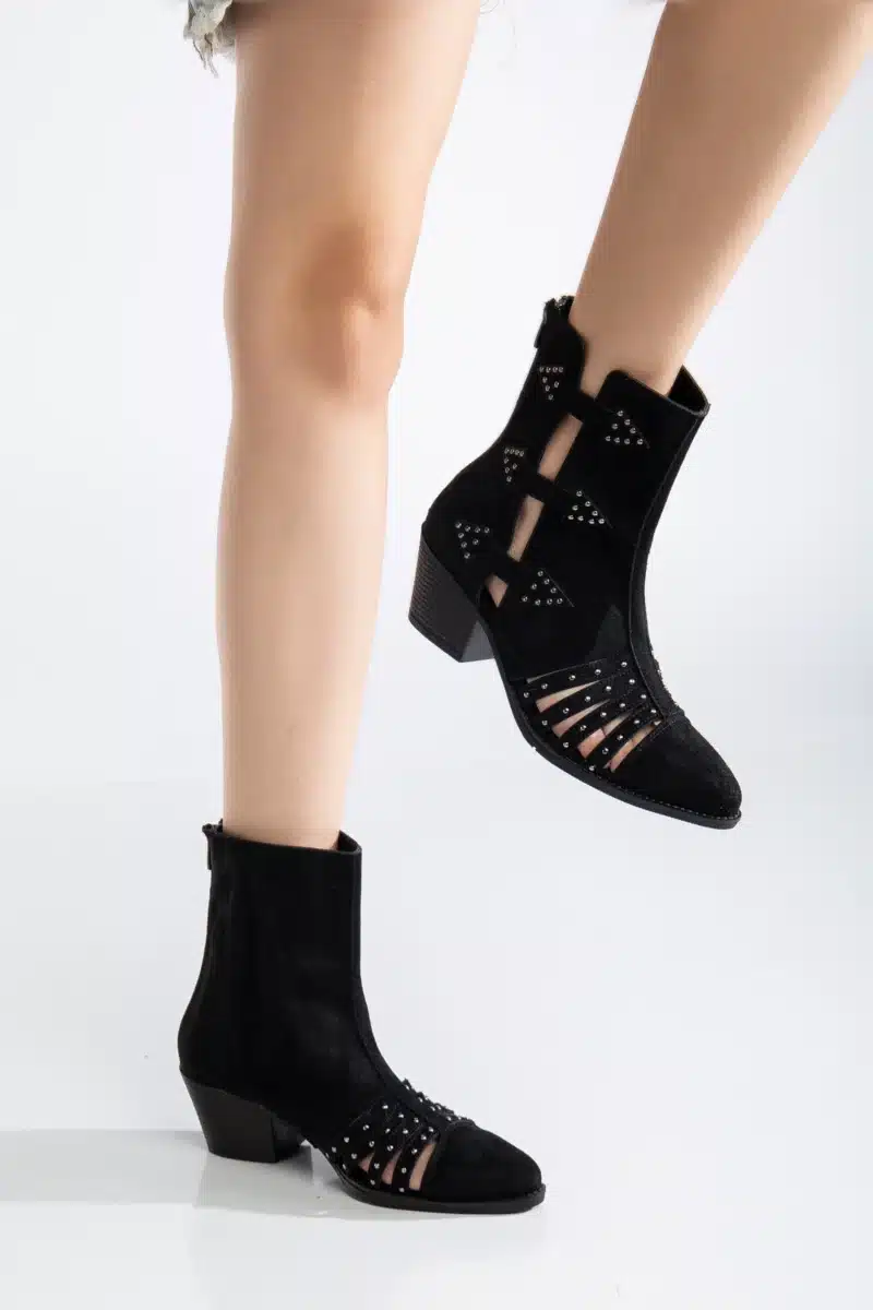 Ms. Sugar Shoes Zımbalı Delikli Topuklu Yazlık Bot - Görsel 6